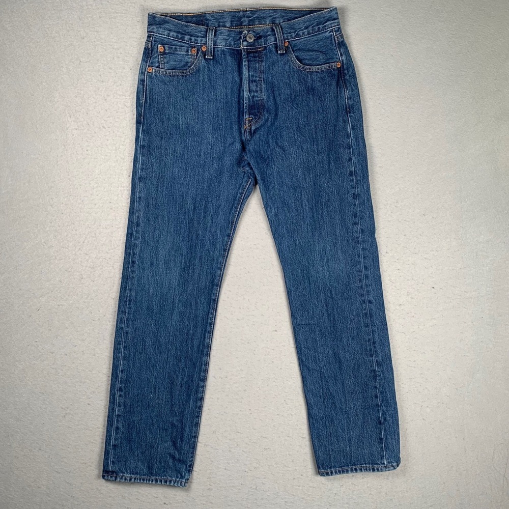 Levi's 501 Original Fit Jeans Mens 30x30 Blue Straight Leg Button Fly